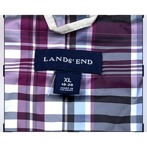 Lands End Jacket Women XL Coat Diamond Quilted Beige Lightweight Classic Casual - Picture 16 of 16